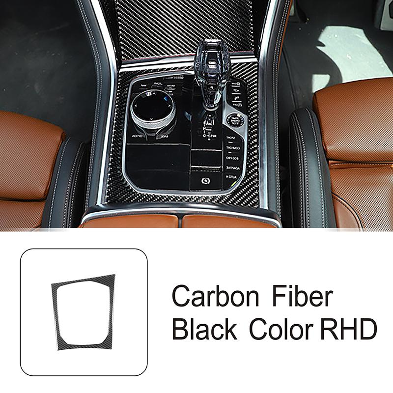 Car Accessories Console Gear Shift Panel Frame Carbon Fiber For BMW 8 Series G14 G15 G16 - Interior Decorative Sticker