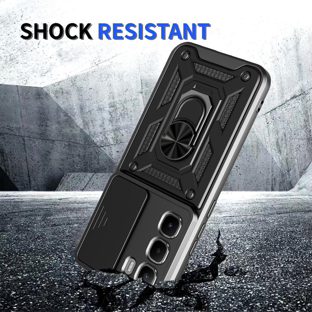 Armor Holder Funda for Infinix Hot 60 Pro Plus 4G Case Cover Slide Camera Protection Ring Stand Shockproof Back Capa Funda