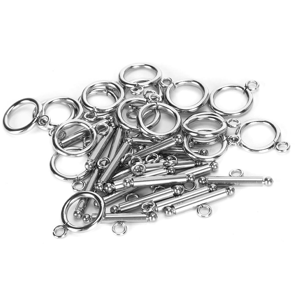 20 Set Bracelet Toggle Clasps Stainless Steel OT Buckle Necklace DIY Jewelry Making Supplies
