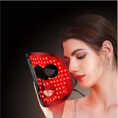 Masque Facial LED Derlights, Masque à Lumière Rouge avec 7 Couleurs de Lumière LED, Soin de la Peau, Soin du Visage, Fonction Minuterie, Masque de Traitement de la Peau pour Femmes, Infrarouge Proche