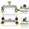 3/4 Zoll 2-Wege-Schlauchverteiler Zinklegierung Gartenschlauchverteiler Rostfreier Schlauchverbinder Verteiler für Gartenarbeit im Freien Rasenpflege