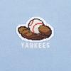 MLB Base Logo T Shirts Unisex Light Blue Crew Neck Moderate Straight Fit 31TSN1131-50S