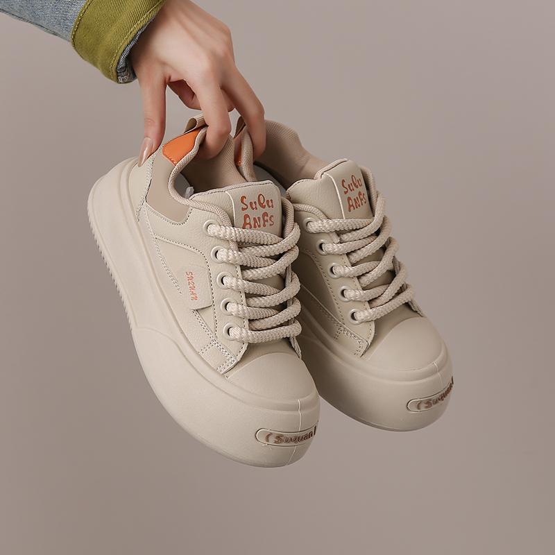 Мода 2024 года Новые повседневные парусиновые женские кроссовки на платформе Спортивная — фото 7