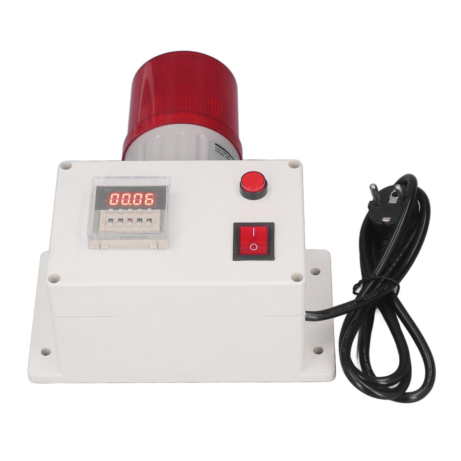 Sirène d'alarme industrielle extérieure, 110 dB, Lumière stroboscopique sonore intelligente avec oreilles de montage, Retardateur, Son d'avertissement fort