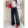 2025 Women's Retro Plaid High-Waist Wide-Leg Pants: Spring/Summer Casual, Versatile, Loose Fit, Floor-Length Trousers
