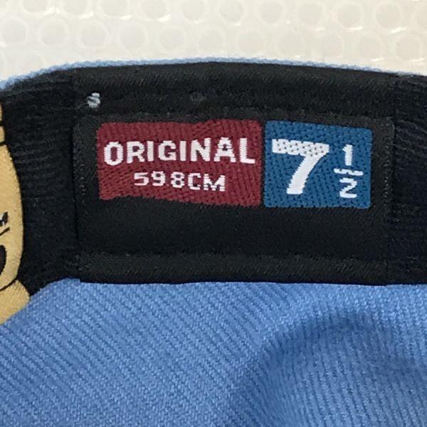 NY Yankees/59FIFTY Cap by New Era/7 1/2 59.8cm/Light Blue/Made in USA/Vintage(USED)