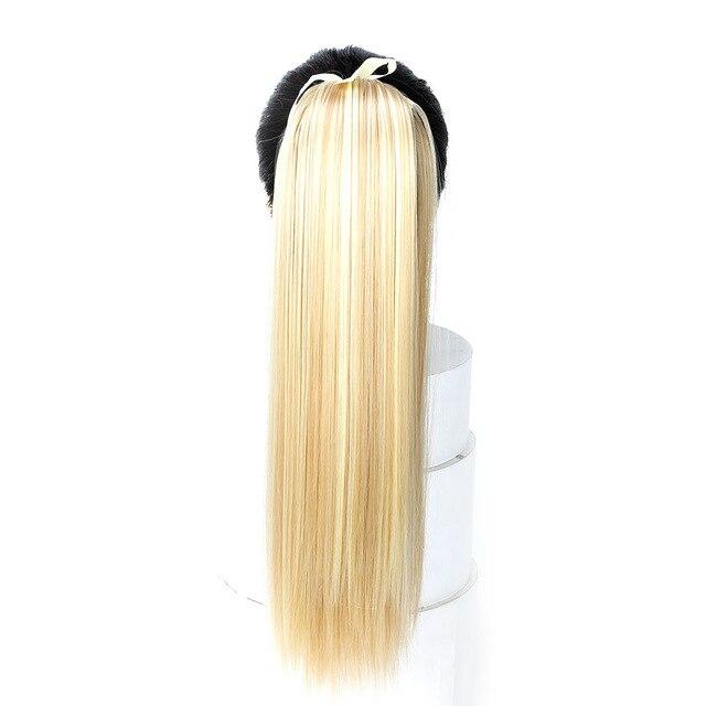 

LUPU 55 см, заколка на шнурке, хвостик, шиньоны для женщин, черные, коричневые, термостойкие синтетические длинные прямые волосы для наращивания 55CM