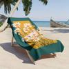 Fresh flower field with daisy pattern polyester microfiber beach towel is highly absorbent, suitable swimming and beach outings