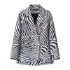 Women Long Sleeve Blazer Jacket Lapel Double Breasted Gold Button Loose Fit Office Casual Suit Outerwear Coat