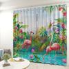Flamingo Gardinenstoff Schlafzimmer Wohnzimmer Balkon Verdunkelungsvorhang Büro Hotel Isolationsvorhang