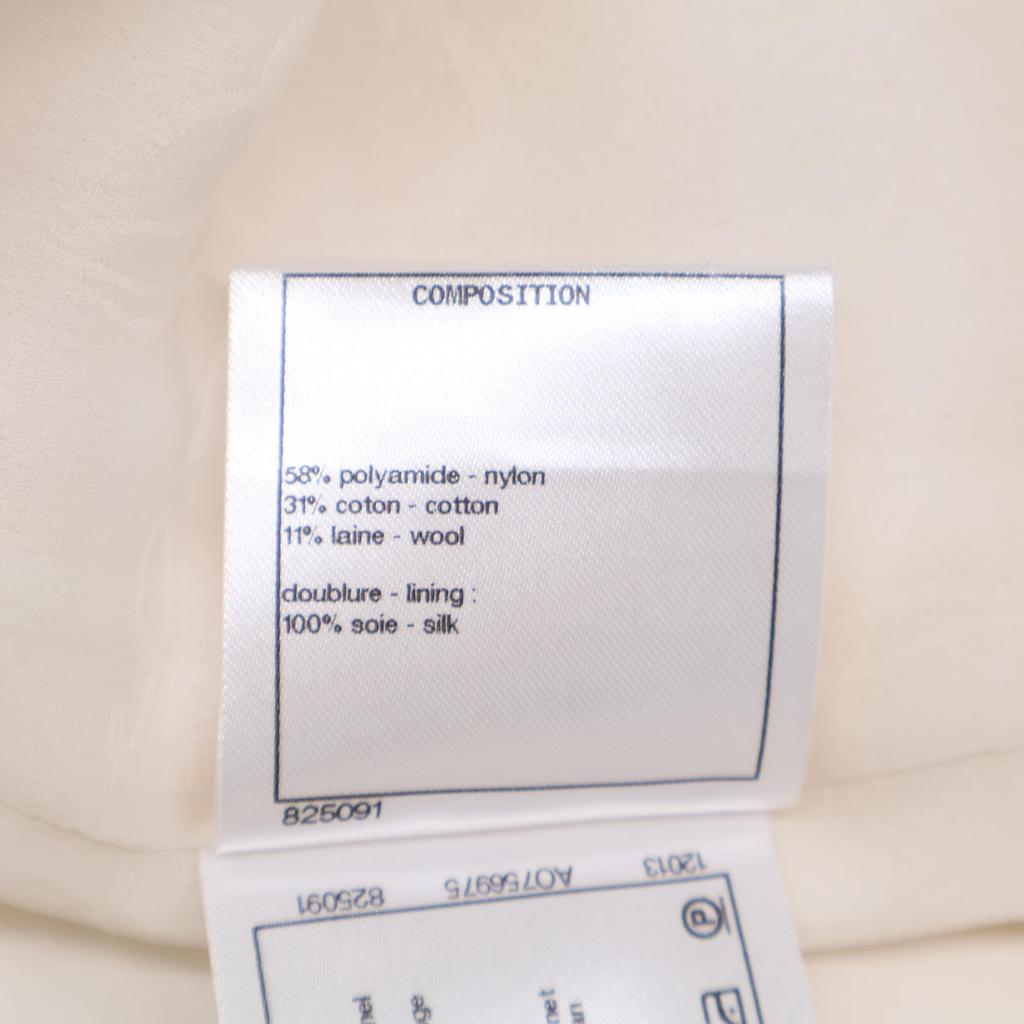 CHANEL [Good Condition] P56048V29319 Lion Button Tweed Double Breasted Jacket 38 whiteUsed