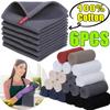 6PCS 100% Cotton Waffle Weave Kitchen Dish Cloths Ultra Soft Absorbent Quick Drying Dish Towels Thickened Wipe Cloths Dishcloth