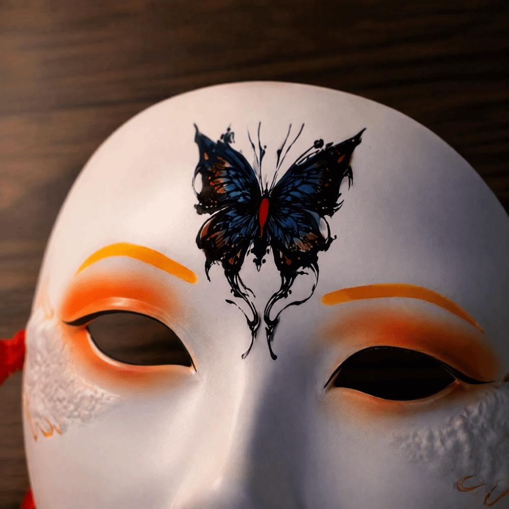 Hand-Painted Anime Mask Full Face Masquerade Mask Diy Project Cosplay Mask  Costume Party