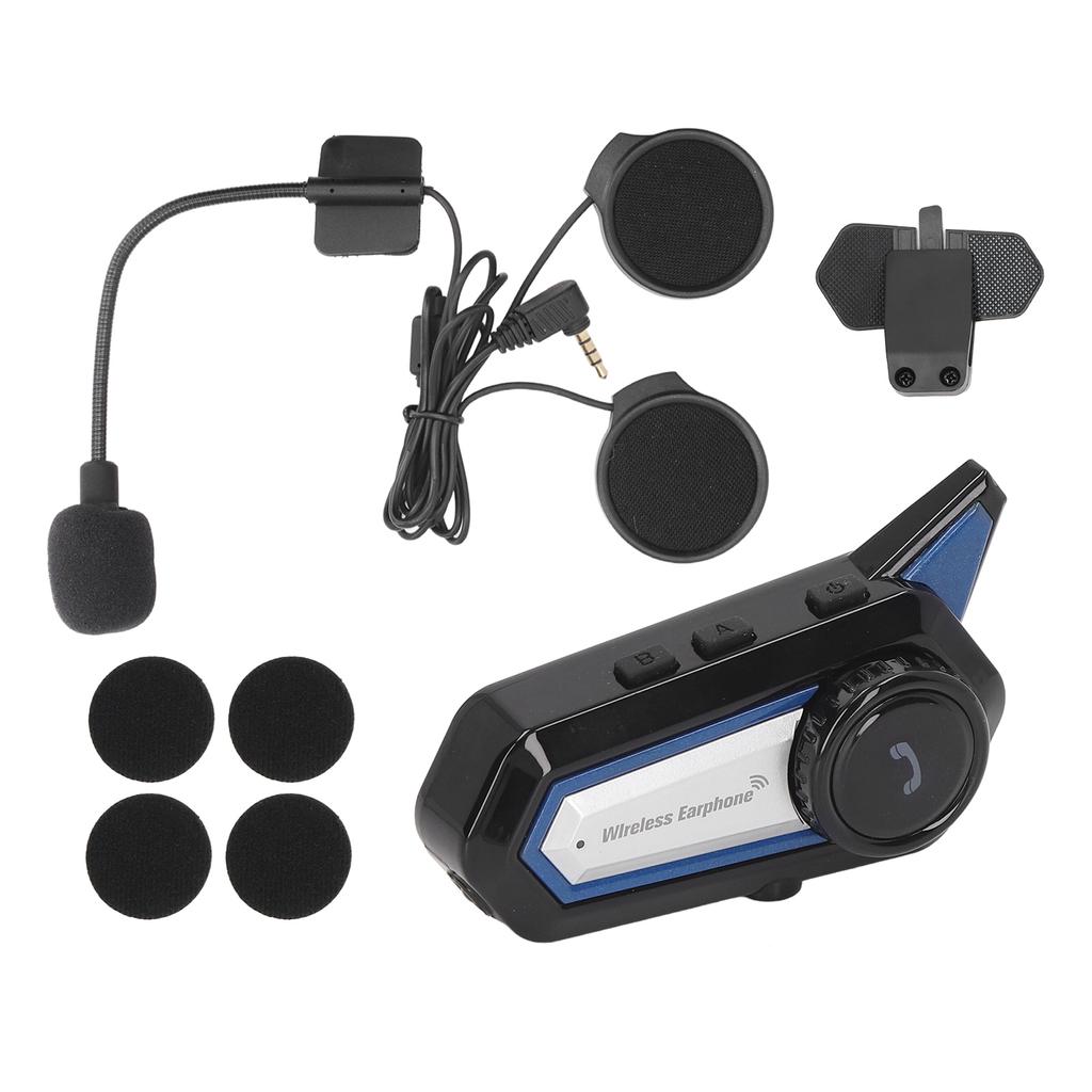 BT31 Motorcycle Bluetooth Helmet Headset Wireless Hands Free Stereo Waterproof Noise Cancelling Headset with Flashlight