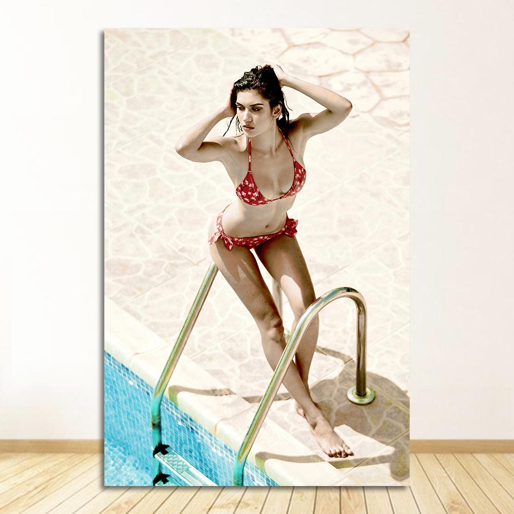 Nordic Posters And Prints Wall Art Canvas Painting Wall Pictures For Living Room Decor Sea Beach Pineapple Girl Swimming Pool