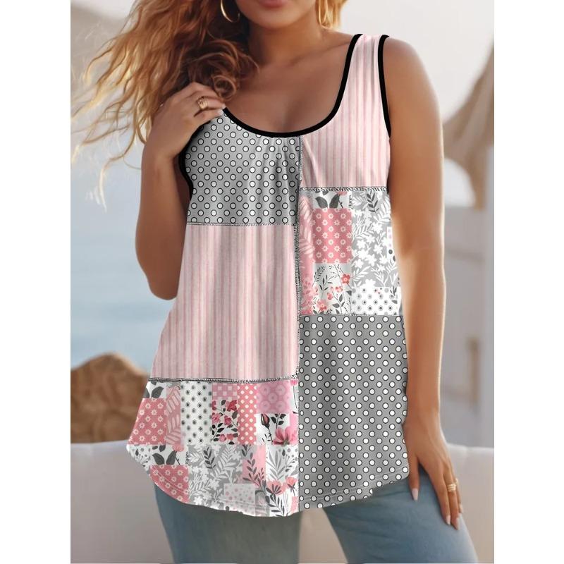 

Женский безрукавный жилет с красочным принтом, повседневный, модный, универсальный, летний, оверсайз 6XL