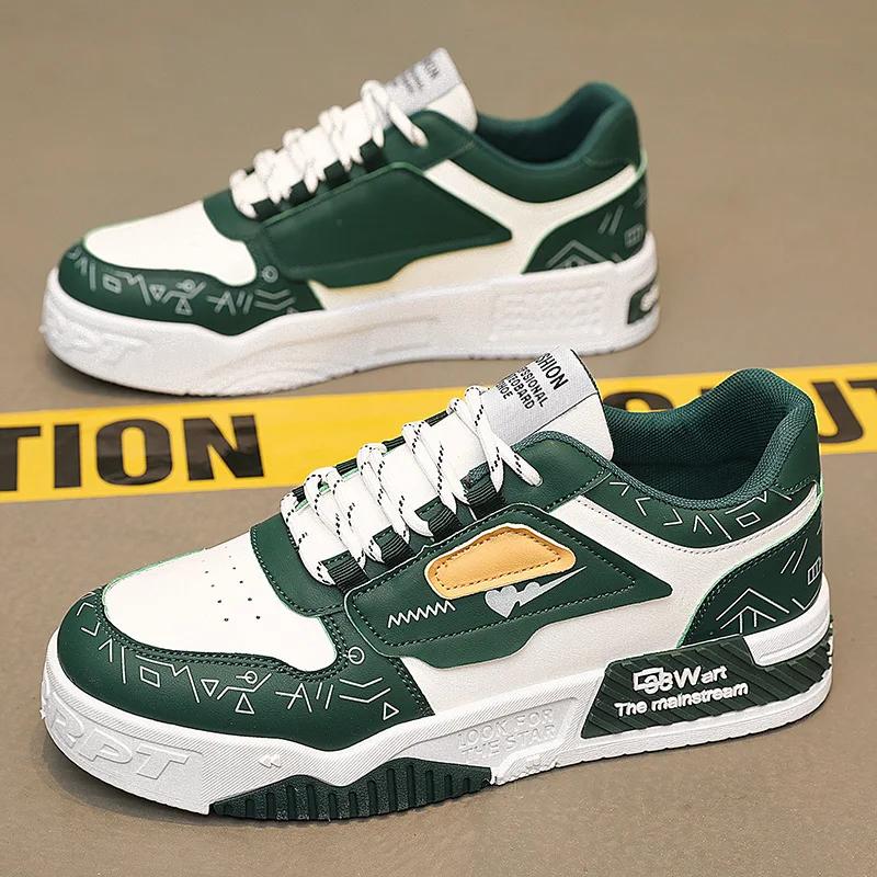 Fashion Fashion Printed Casual Male Flat Shoes Spring Autumn Designer New Non-slip Lightweight Men's Sneakers