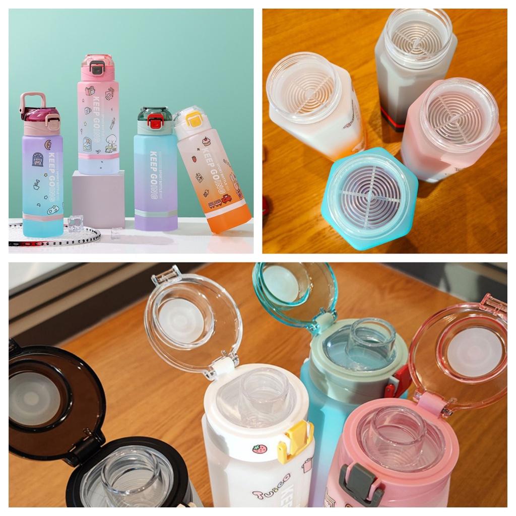 700ml Hexagonal Plastic Cup With Locking Mechanism And Convenient Carry Handle Gradient Colors Available