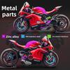 Diecast Spray 1/7 Ducati Superleggera V4 Super Motorcycle Model Collection Miniature Voiture Ornament Boyfriend Gift Toy Vehicle