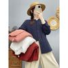 2025 Autumn/Winter Elegant Stand Collar Lace Long Sleeve Cardigan Top for Women in Japanese Literary Style