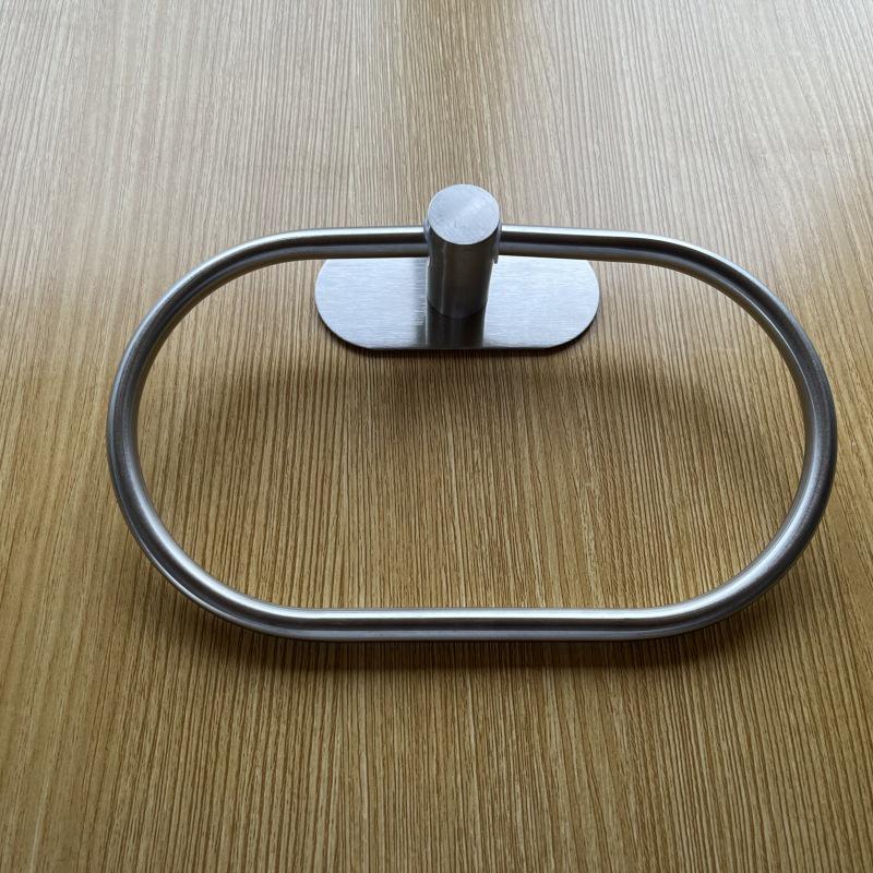 Stainless Steel No-Drill Wall-Mounted Towel and Toilet Paper Holder