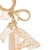 26 Initialen Alphabet A bis Z Schlüsselanhänger Beige Herzförmige Quaste Schlüsselanhänger Mode Tasche Hängendes Ornament Auto Anhänger Geschenke