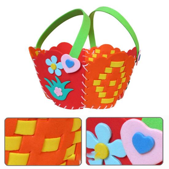 DIY Cute Flower Handmade Craft Kids Children Creative Toy Braided Storage Basket