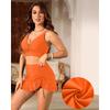 Womens Adjustable Tie-Front Bikini Set With Ruffled Skirt Bottom High Elasticity Swimwear Pool Beach Vacation