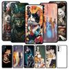 Phone Case Cover For Oppo A17 A31 A54 A57 A78 A79 Find X5 X6 Reno 7 8 10 11 12 13 F Pro Soft TPU Shell Animal Cat Tattoo Capas
