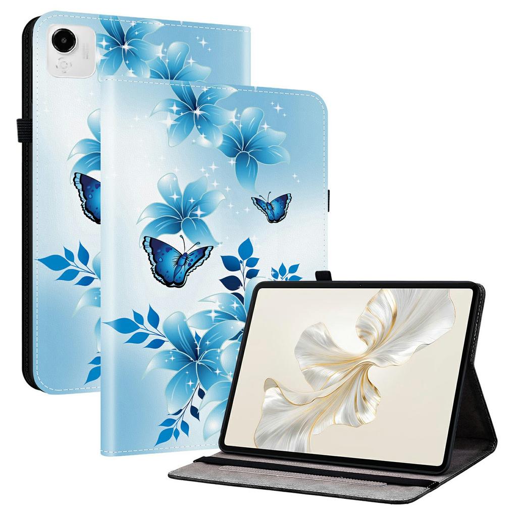 Für Honor Pad X9a Lederhülle mit Musterdruck Ständer Tablet-Hülle mit Kartenfächern