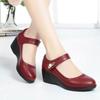 Fashion High Quality Women's Shoes Leather Womens Wedge Shoes Non Slip Comfortable Platform Casual Shoes Summer Women Pumps New Zapatos