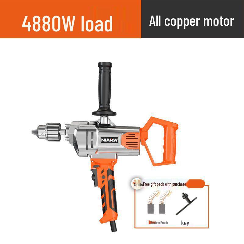 High-Power Electric Mixer for Paint, Putty, Powder, Cement, and Mortar