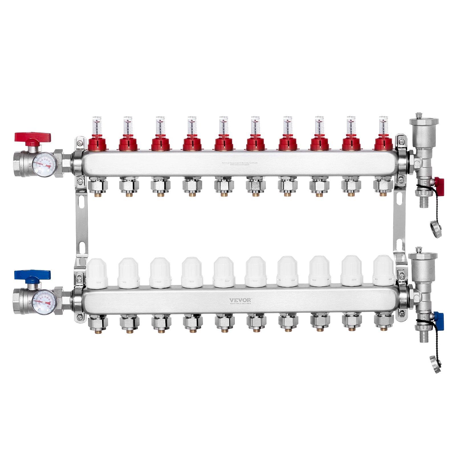 VEVOR 10-Branch Radiant Heat Manifold 1