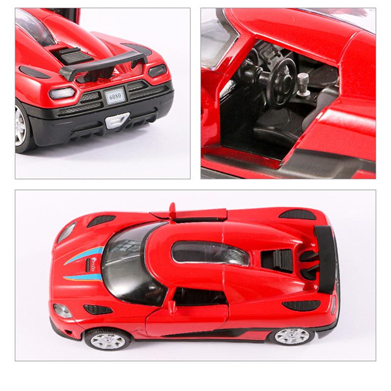 1/32 Koenigsegg CCR Alloy Sports Car Model Diecast Metal Toy SuperCar Model Simulation Sound and Light Collection Childrens Gift