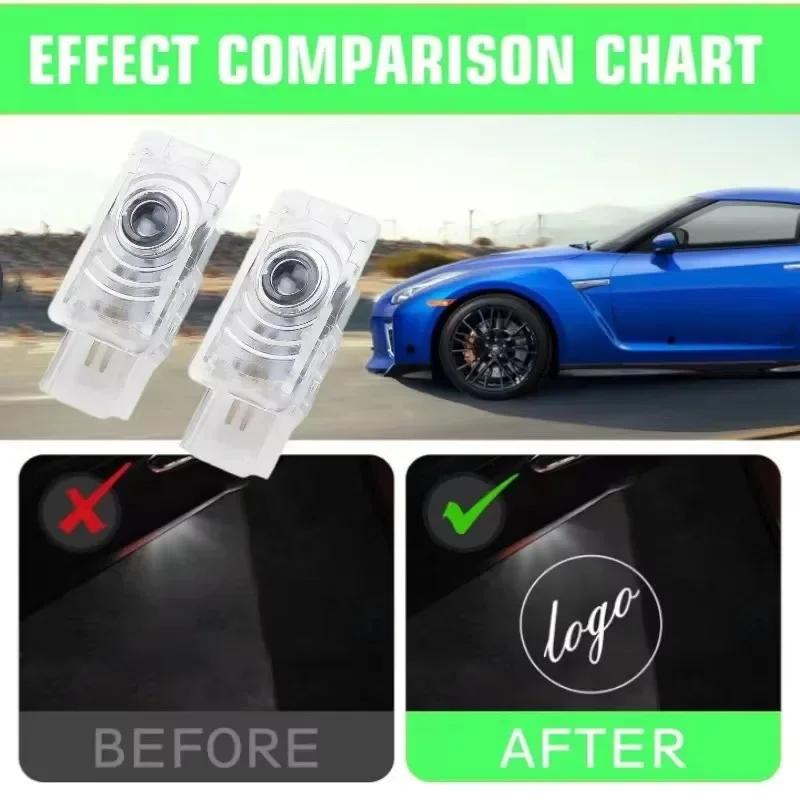 Car Door Welcome Shadow Atmosphere Light LED Projector Ghost Logo Lamp for Cadillac SRX XT4 XT5 XT6 ATS XTS CTS CT6 Car Logo