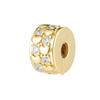 Sparking Gold Plated Charm Beads Dangle Original Snake Fit Copper Bracelet Necklace Beads For Diy Jewelry Women Gift