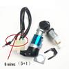 HJ110 Motorcycle Accessory Set: Ignition Switch, Key Start, and Seat Lock.
