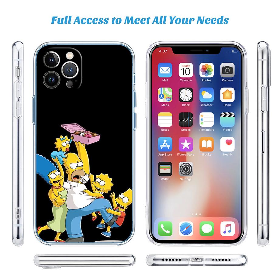 S-Simpsons Transparent Phone Case for LG K22 K30 K40 K40S K41 K42 K50 K50S K51 K51S K52 K61 K62 K71 K92 Q60 Q61 V40 V50 V60