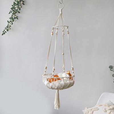 Large Macrame Cat Hammock Macrame Hanging Swing Cat Bed Basket Home Pet Cat Accessories Cat's House Puppy Bed Gift