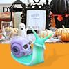 Garden Skull Decor Snail Ornament Resin Craft Sculpture Yard Halloween Figurine Gothic Home Decoration