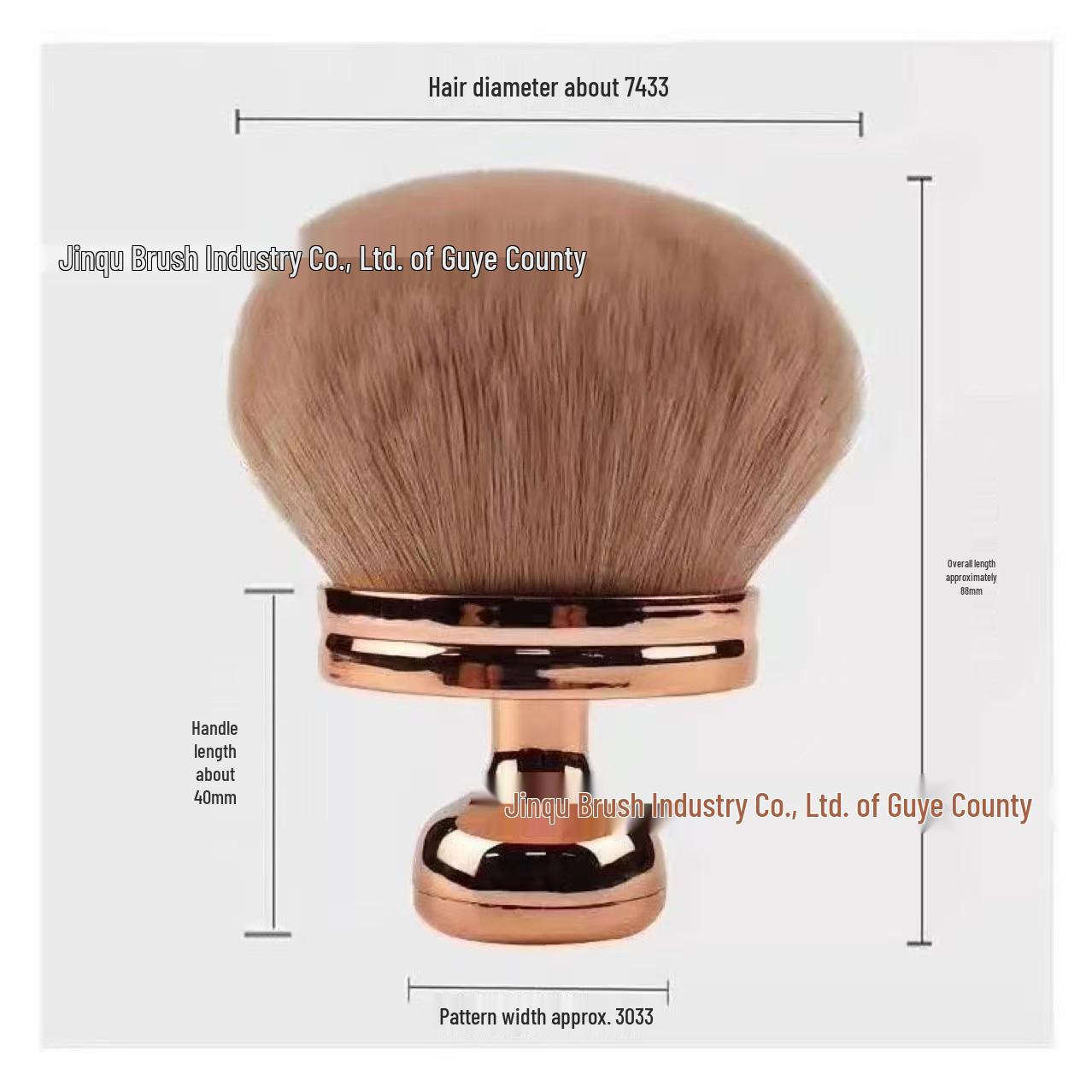 Large Mushroom Head Soft Bristle Makeup Brush for Powder, Blush, and Nail Art Dusting.