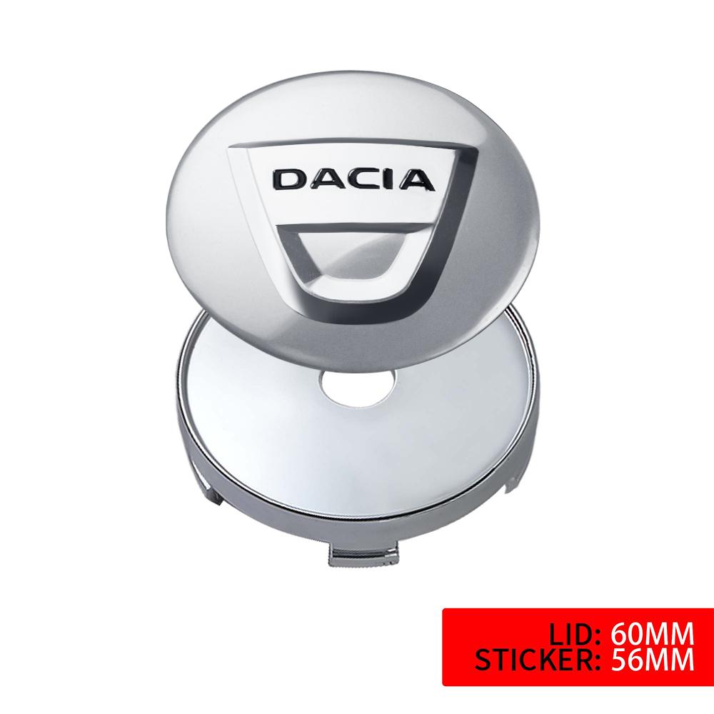 4Pcs Logo Hub Caps Car Wheel Center Cover For Dacia Duster Logan Dokker Lodgy 2 Sandero MK2 Stepway R4 Mcv Xplore Jogger Bigster