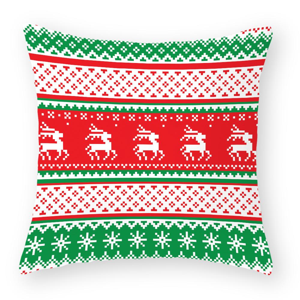 Kissenbezug aus Baumwolle und Leinen Weihnachtskissenbezug Nachttischkissenbezug Feiertagskissenbezug