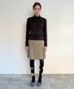 Sinun Sn Wool Blend Pleated Skirt (Beige)