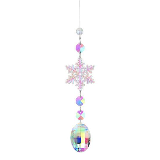 

Искусственный Кристалл Снежинка Колокольчик Ветра Ловец Солнца Красочный Создатель Радуги Домашний Офис Сад Рождественская Елка Подвесной Украшение Перезвона Ветра Подвеска C