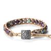 Vintage Bohemian Handmade Hemp Rope Bracelet Imperial Stone Beaded 3D Bead Charm Bangle