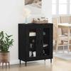 Sideboard in Black Oak Look 69.5 x 34 x 90 cm Particle Board