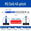 Cobalt Blue Nano-Coated Stainless Steel Spiral Tap Drill Bit Set M2-M8