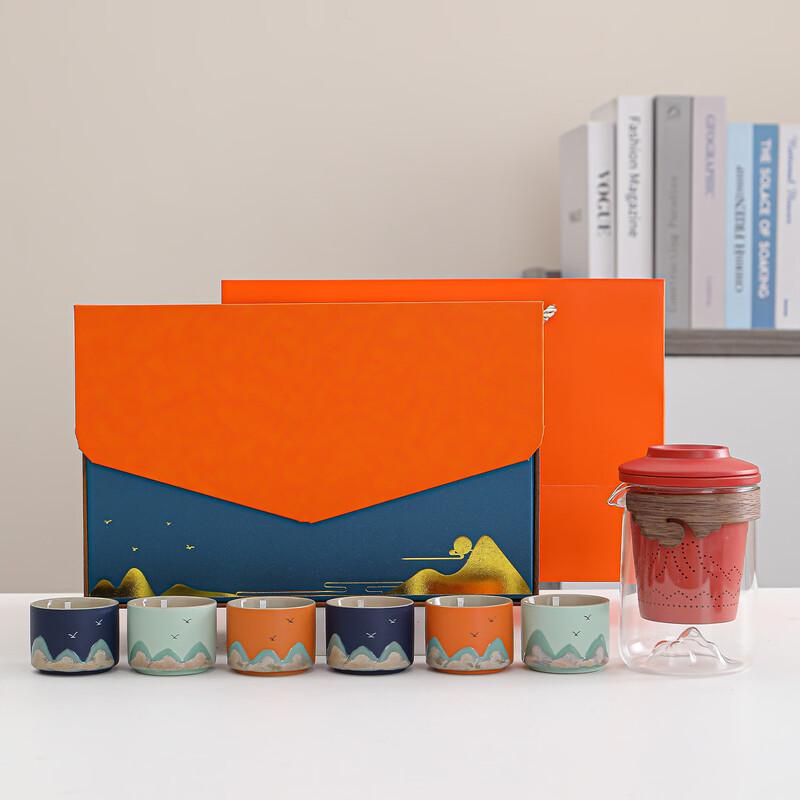 Shixun Guochao Hand-painted Portable Ceramic Tea Set