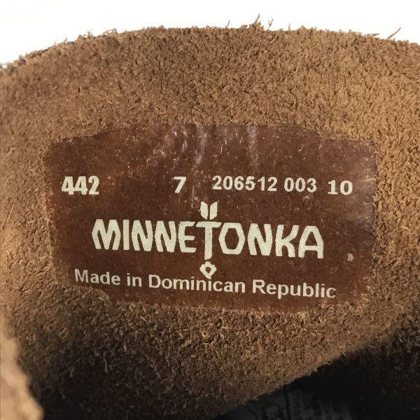 Minnetonka Leder Fransen Kurzstiefel Braun 7 24.0(GEBRAUCHT)